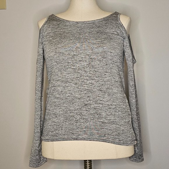 Tops Cold Shoulder Spandex Workout Top With Side Zippers Poshmark